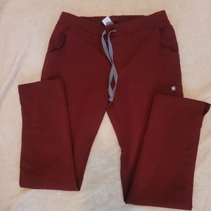Figs burgundy Yola pants